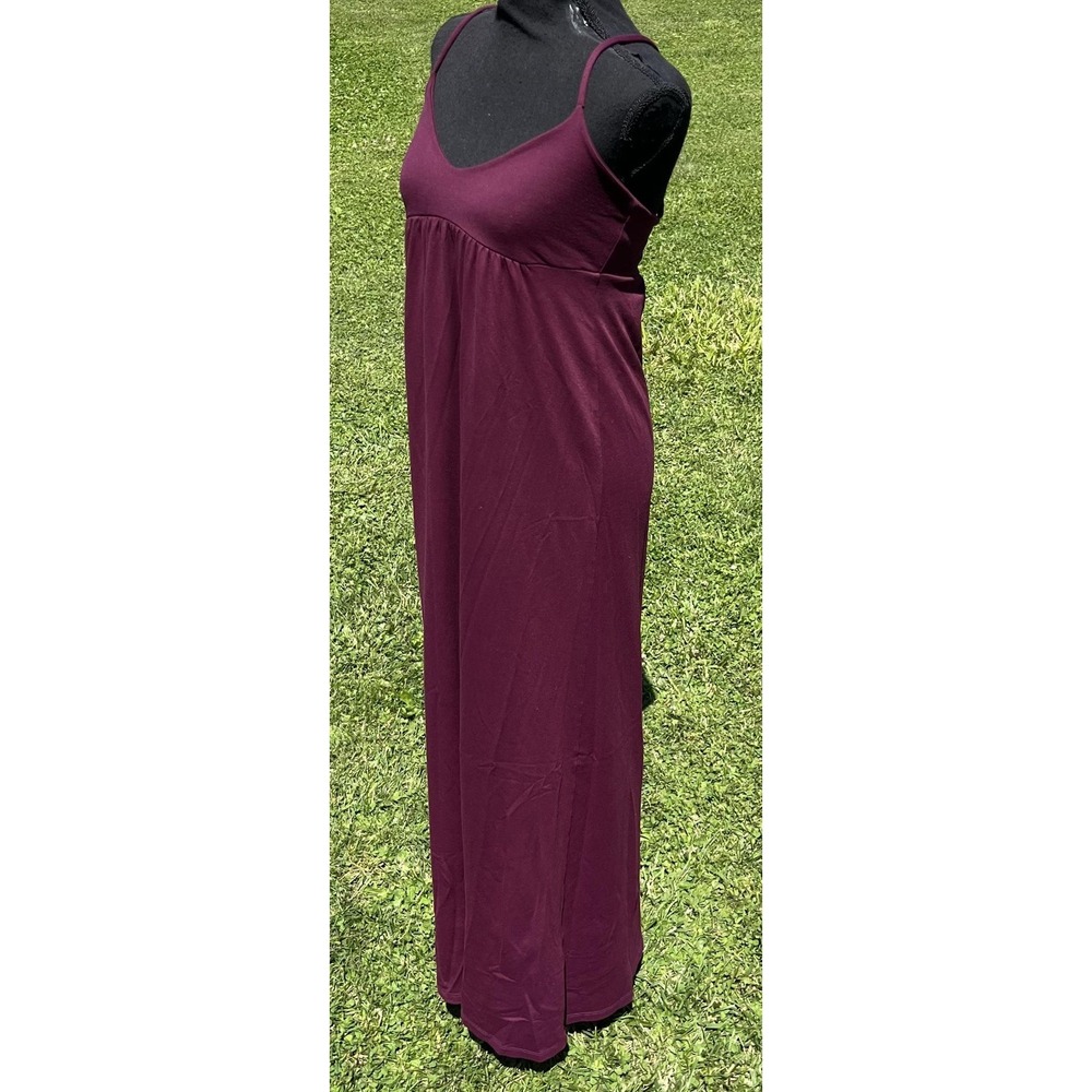 Susana Monaco Burgundy Maxi Dress M Criss Cross Back Empire Waist Stretch USA - Picture 5 of 7